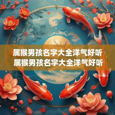 属猴男孩名字大全洋气好听 属猴男孩名字大全洋气好听两个字