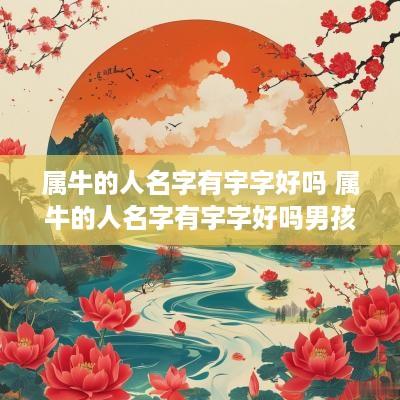 属牛的人名字有宇字好吗 属牛的人名字有宇字好吗男孩