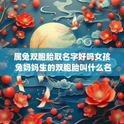 属兔双胞胎取名字好吗女孩 兔妈妈生的双胞胎叫什么名字