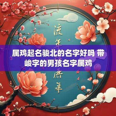 属鸡起名骏北的名字好吗 带峻字的男孩名字属鸡