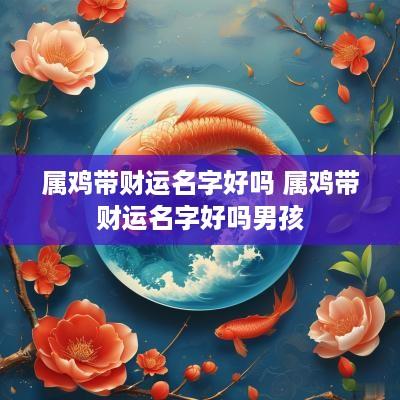属鸡带财运名字好吗 属鸡带财运名字好吗男孩