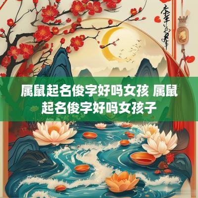 属鼠起名俊字好吗女孩 属鼠起名俊字好吗女孩子