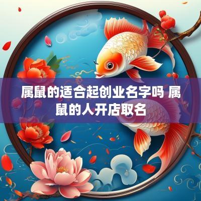 属鼠的适合起创业名字吗 属鼠的人开店取名