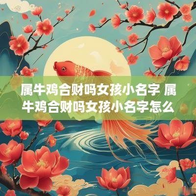 属牛鸡合财吗女孩小名字 属牛鸡合财吗女孩小名字怎么取