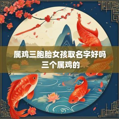 属鸡三胞胎女孩取名字好吗 三个属鸡的