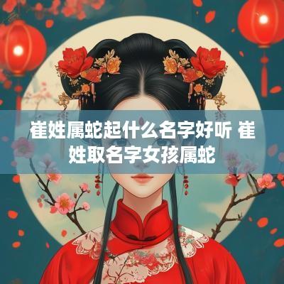 崔姓属蛇起什么名字好听 崔姓取名字女孩属蛇