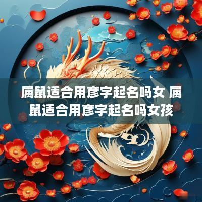 属鼠适合用彦字起名吗女 属鼠适合用彦字起名吗女孩