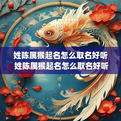 姓陈属猴起名怎么取名好听 姓陈属猴起名怎么取名好听男孩