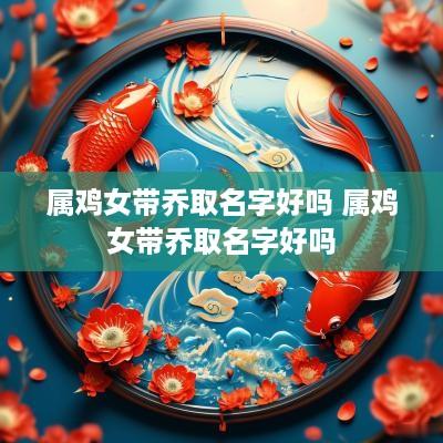 属鸡女带乔取名字好吗 属鸡女带乔取名字好吗