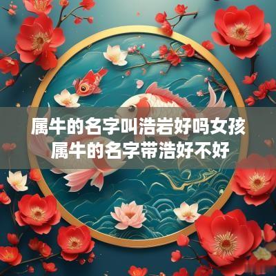 属牛的名字叫浩岩好吗女孩 属牛的名字带浩好不好
