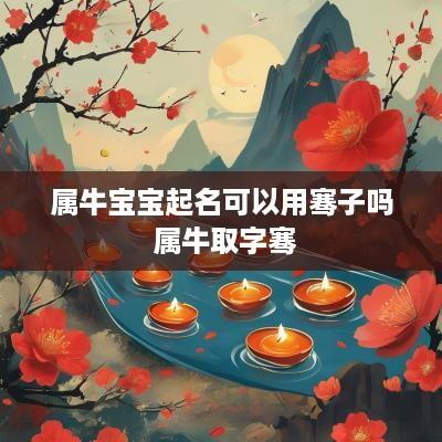 属牛宝宝起名可以用骞子吗 属牛取字骞