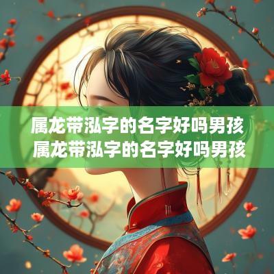 属龙带泓字的名字好吗男孩 属龙带泓字的名字好吗男孩怎么取