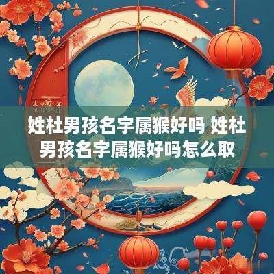 姓杜男孩名字属猴好吗 姓杜男孩名字属猴好吗怎么取