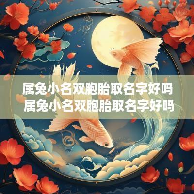 属兔小名双胞胎取名字好吗 属兔小名双胞胎取名字好吗男孩