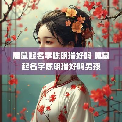 属鼠起名字陈明瑞好吗 属鼠起名字陈明瑞好吗男孩