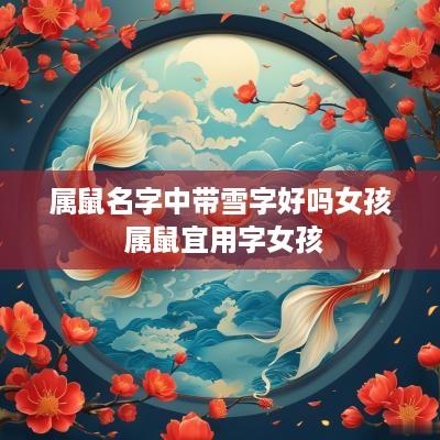 属鼠名字中带雪字好吗女孩 属鼠宜用字女孩