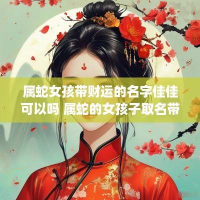 属蛇女孩带财运的名字佳佳可以吗 属蛇的女孩子取名带什么字好