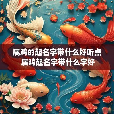 属鸡的起名字带什么好听点 属鸡起名字带什么字好