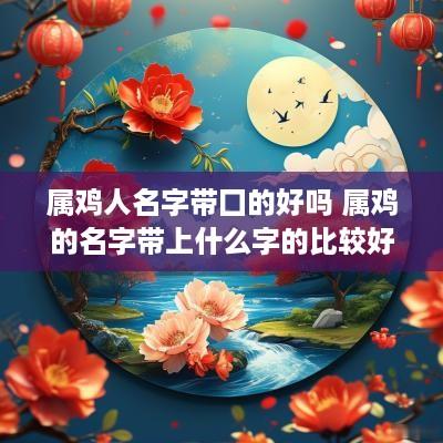 属鸡人名字带囗的好吗 属鸡的名字带上什么字的比较好