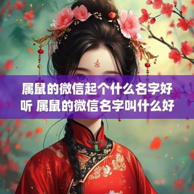 属鼠的微信起个什么名字好听 属鼠的微信名字叫什么好
