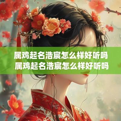 属鸡起名浩宸怎么样好听吗 属鸡起名浩宸怎么样好听吗女孩