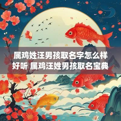 属鸡姓汪男孩取名字怎么样好听 属鸡汪姓男孩取名宝典
