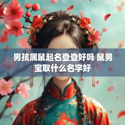 男孩属鼠起名登登好吗 鼠男宝取什么名字好