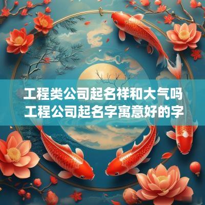 工程类公司起名祥和大气吗 工程公司起名字寓意好的字