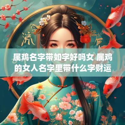 属鸡名字带如字好吗女 属鸡的女人名字里带什么字财运旺盛