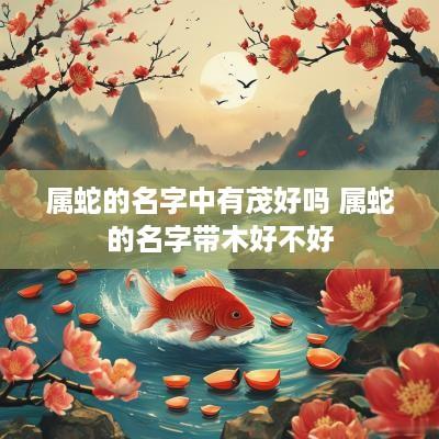属蛇的名字中有茂好吗 属蛇的名字带木好不好