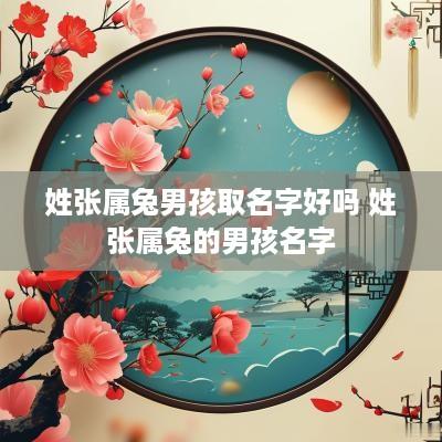 姓张属兔男孩取名字好吗 姓张属兔的男孩名字