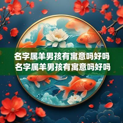 名字属羊男孩有寓意吗好吗 名字属羊男孩有寓意吗好吗