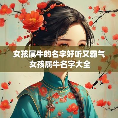 女孩属牛的名字好听又霸气 女孩属牛名字大全