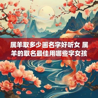 属羊取多少画名字好听女 属羊的取名最佳用哪些字女孩子