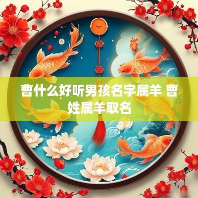 曹什么好听男孩名字属羊 曹姓属羊取名