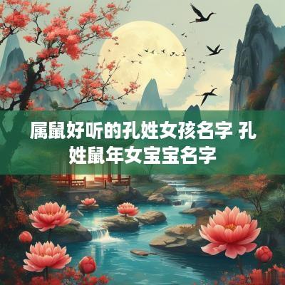 属鼠好听的孔姓女孩名字 孔姓蛇年女宝宝名字