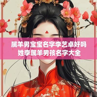 属羊男宝宝名字李艺卓好吗 姓李属羊男孩名字大全