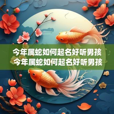 今年属蛇如何起名好听男孩 今年属蛇如何起名好听男孩子