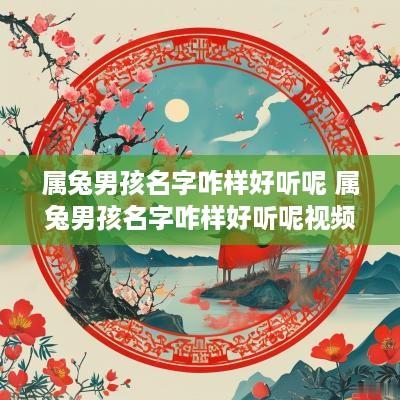属兔男孩名字咋样好听呢 属兔男孩名字咋样好听呢视频