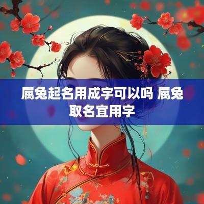 属兔起名用成字可以吗 属兔取名宜用字