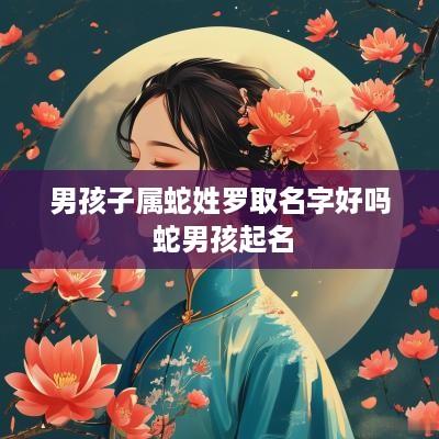 男孩子属蛇姓罗取名字好吗 蛇男孩起名