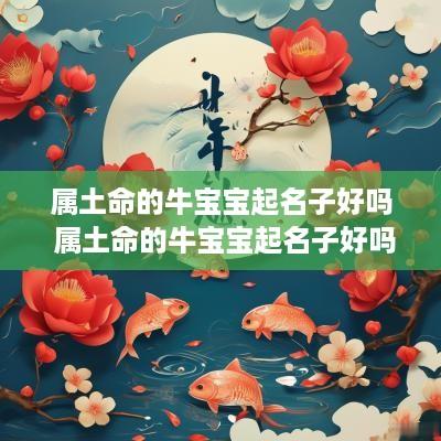 属土命的牛宝宝起名子好吗 属土命的牛宝宝起名子好吗男孩