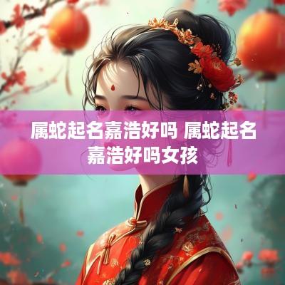 属蛇起名嘉浩好吗 属蛇起名嘉浩好吗女孩