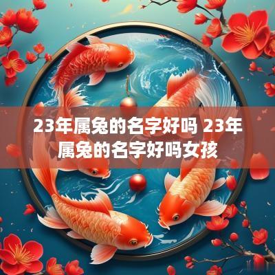 23年属兔的名字好吗 23年属兔的名字好吗女孩