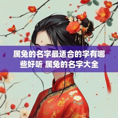 属兔的名字最适合的字有哪些好听 属兔的名字大全
