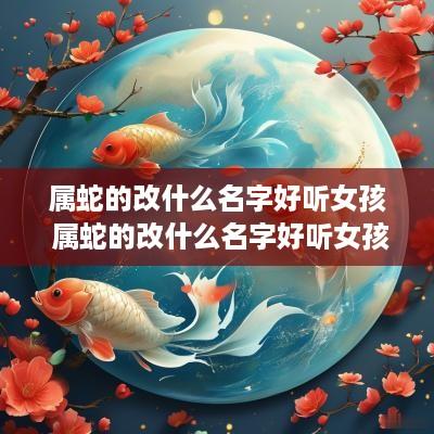 属蛇的改什么名字好听女孩 属蛇的改什么名字好听女孩子