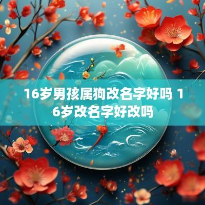 16岁男孩属狗改名字好吗 16岁改名字好改吗