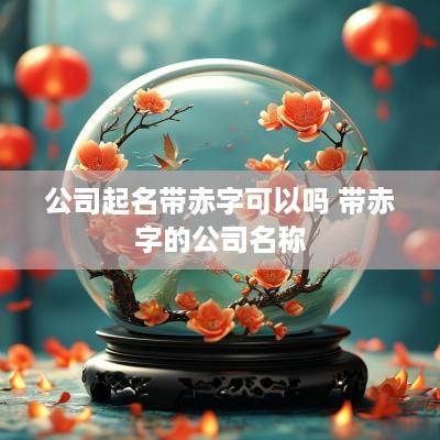 公司起名带赤字可以吗 带赤字的公司名称