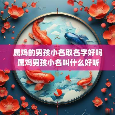 属鸡的男孩小名取名字好吗 属鸡男孩小名叫什么好听