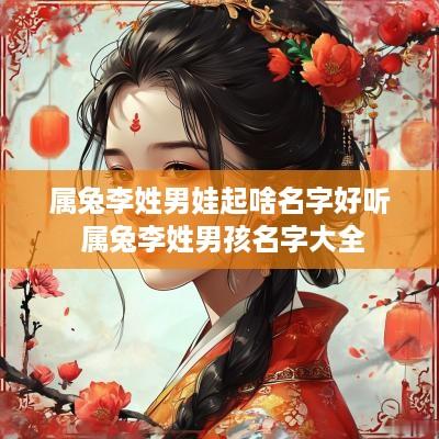 属兔李姓男娃起啥名字好听 属兔李姓男孩名字大全